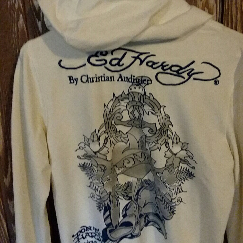 ED Hardy zip up HOODIE women's